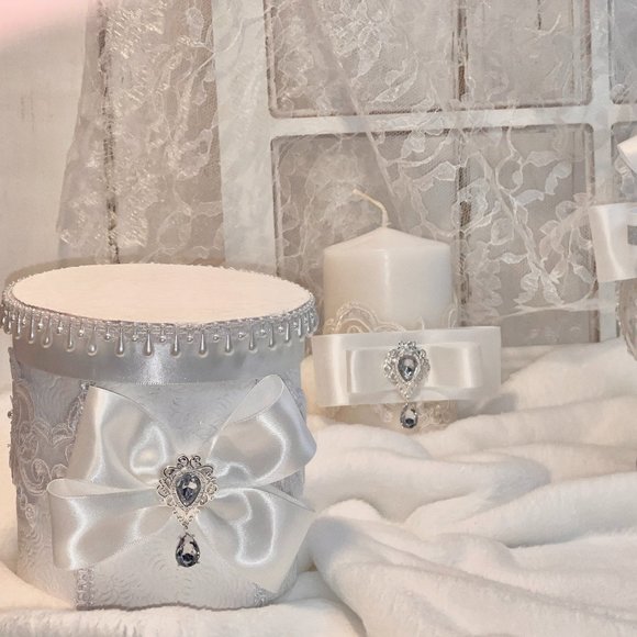 Set (3) Handmade Christmas Ornament w/Box & Candle, White Elephant Gift/Present - Picture 5 of 16